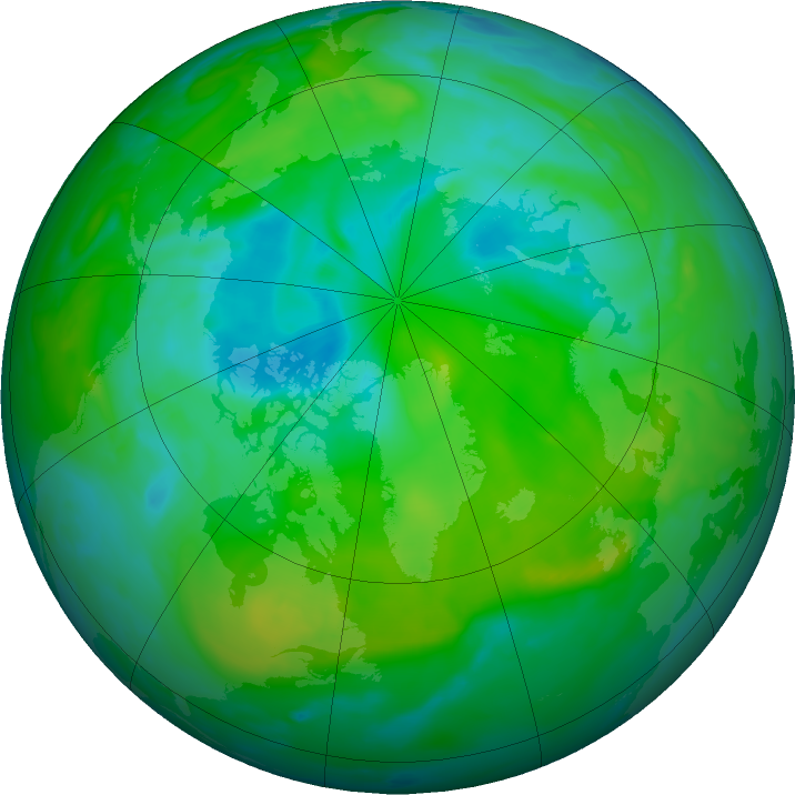 Arctic ozone map for 31 July 2023
